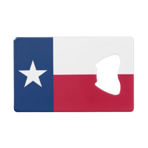 Steel Bottle Opener met vlag van Texas, Verenigde  Creditkaart Flessenopener