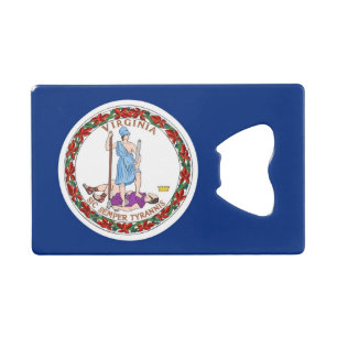 Steel Bottle Opener met vlag van Virginia, Verenig Creditkaart Flessenopener