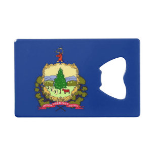 Steel Bottle Opener met vlag Vermont, VS Creditkaart Flessenopener