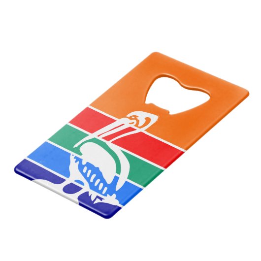 Steel Bottle Opener vlag van St. Petersburg Creditkaart Flessenopener (Voorkant Gekanteld)