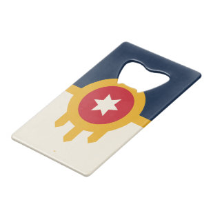 Steel Bottle Opener vlag van Tulsa, Oklahoma Creditkaart Flessenopener