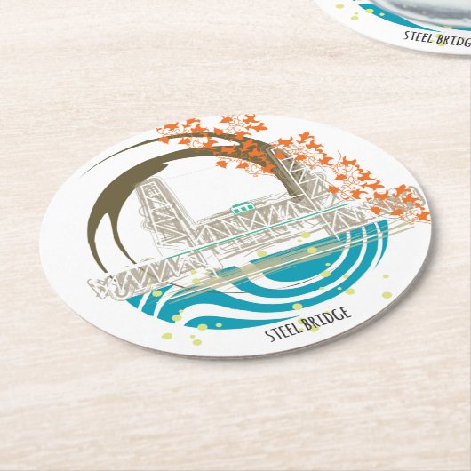 Steel Bridge Portland Onderzetter (Gebogen)