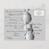 Steel Bubbles RSVP Uitnodiging Briefkaart (Achterkant)
