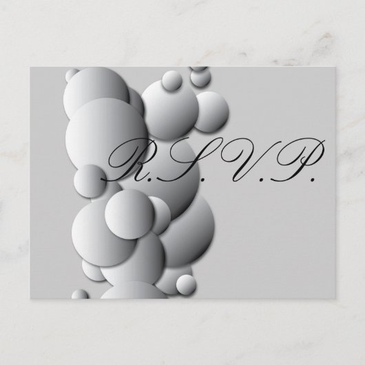 Steel Bubbles RSVP Uitnodiging Briefkaart (Voorkant)