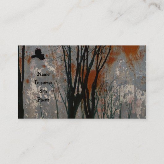 Steel Crow Art Grunge Visitekaartje (Voorkant)