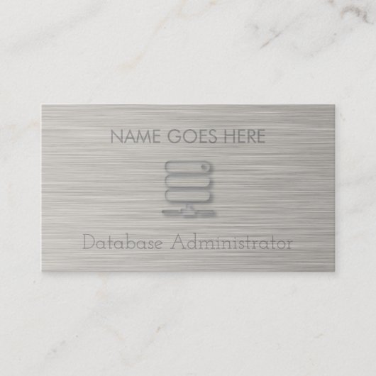 "Steel" Database Administrator-Visitekaartjes Visitekaartje (Voorkant)