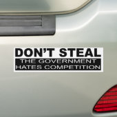 Steel de overheid niet bumpersticker (Op auto)