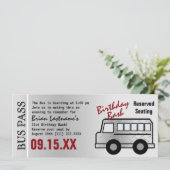 Steel Design 21ste verjaardag Party Bus Pass Kaart (Staand voorkant)