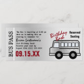 Steel Design 21ste verjaardag Party Bus Pass Kaart (Voorkant / Achterkant)