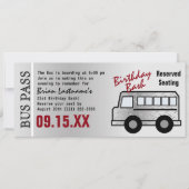 Steel Design 21ste verjaardag Party Bus Pass Kaart (Voorkant)