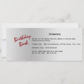 Steel Design 21ste verjaardag Party Bus Pass Kaart (Achterkant)