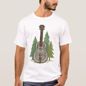 Steel Dobro Forest - Rustieke muziek minnaar kunst T-shirt (Voorkant)