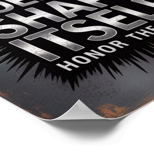 Steel Doesn’t Shape Itself – Blacksmith Quote Poster (Hoek)