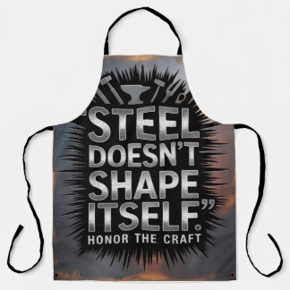 Steel Doesn’t Shape Itself – Blacksmith Quote Schort