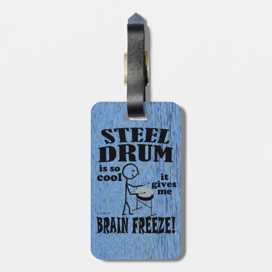 Steel Drum, Brain Freeze Bagagelabel (Achterkant verticaal)
