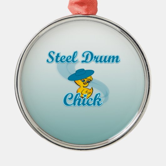 Steel Drum Chick #3 Metalen Ornament (Voorkant)