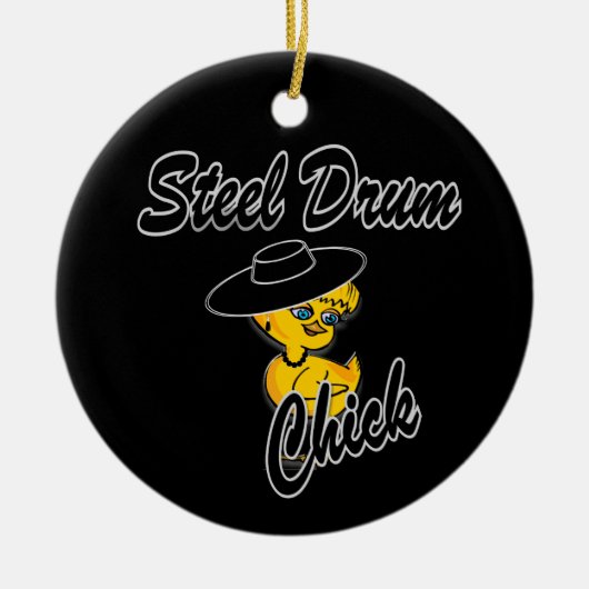 Steel Drum Chick #4 Keramisch Ornament (Voorkant)