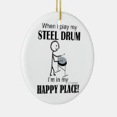 Steel Drum Happy Place Keramisch Ornament (Rechts)