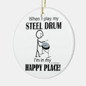 Steel Drum Happy Place Keramisch Ornament (Links)