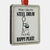 Steel Drum Happy Place Metalen Ornament (Rechts)