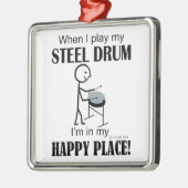 Steel Drum Happy Place Metalen Ornament (Links)