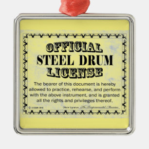 Steel Drum License Metal Ornament