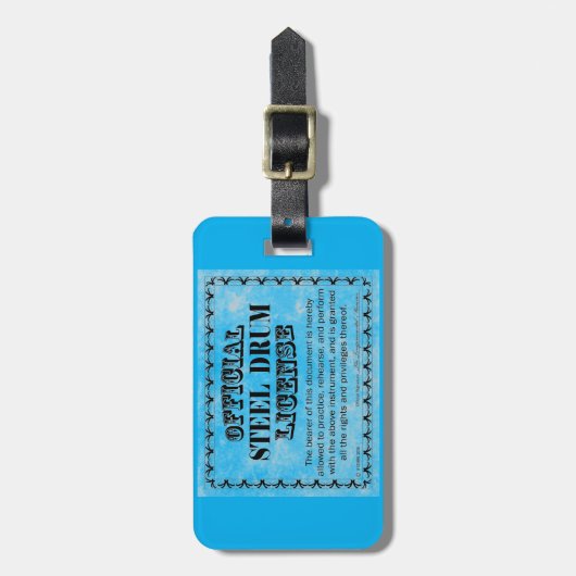 Steel Drum-licentie Bagagelabel (Voorkant verticaal)