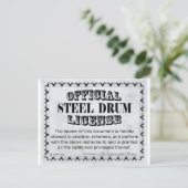 Steel Drum-licentie Briefkaart (Staand voorkant)
