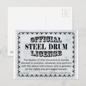 Steel Drum-licentie Briefkaart (Voorkant / Achterkant)