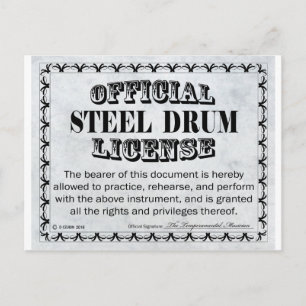Steel Drum-licentie Briefkaart