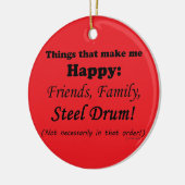 Steel Drum maakt me gelukkig Keramisch Ornament (Links)