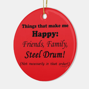 Steel Drum maakt me gelukkig Keramisch Ornament