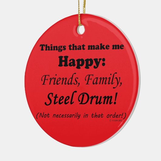 Steel Drum maakt me gelukkig Keramisch Ornament (Links)