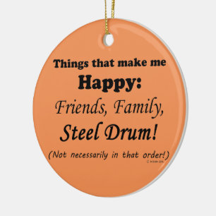 Steel Drum maakt me gelukkig Keramisch Ornament