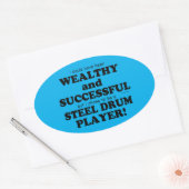 Steel Drum Wealthy & Succesvolle Oval Sticker (Envelop)