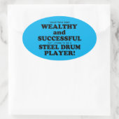 Steel Drum Wealthy & Succesvolle Oval Sticker (Tas)