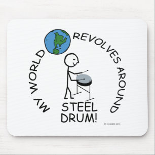 Steel Drum - World revolt rond Muismat