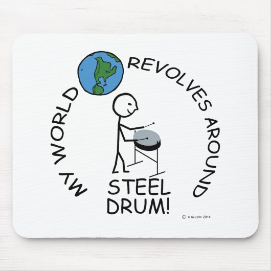 Steel Drum - World revolt rond Muismat (Voorkant)
