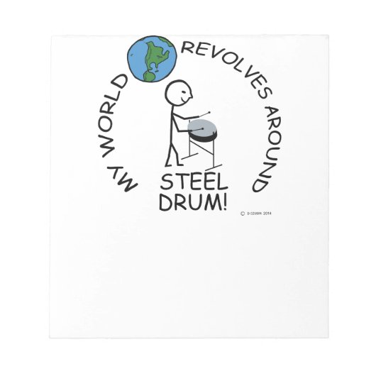 Steel Drum - World revolt rond Notitieblok (Voorkant)