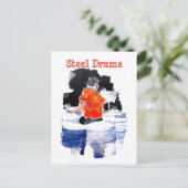 Steel Drums Bass Player #160601 Briefkaart (Staand voorkant)