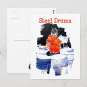 Steel Drums Bass Player #160601 Briefkaart (Voorkant / Achterkant)