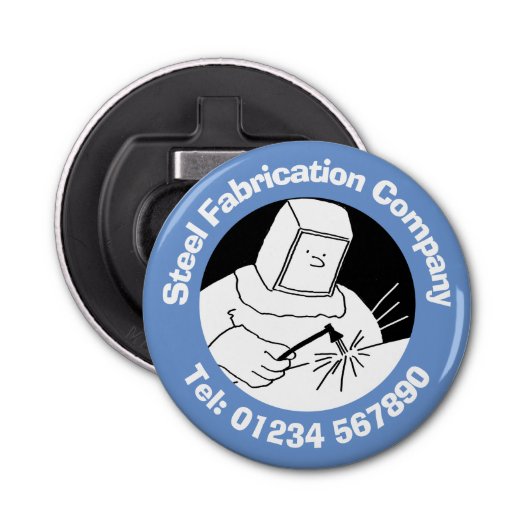 Steel Fabrication and Welding Business. Button Flesopener (Voorkant)