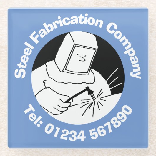 Steel Fabrication and Welding Business. Glazen Onderzetter (Voorkant)
