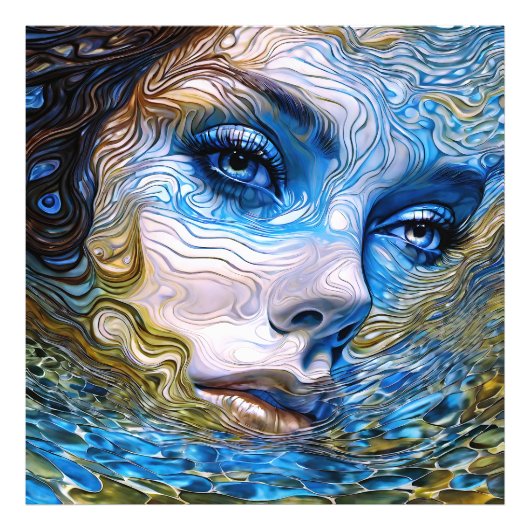 "Steel Gaze" - Vrouwen in het water Foto Afdruk (Voorkant)