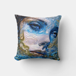 "Steel Gaze" - Vrouwen in het water Kussen