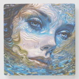 "Steel Gaze" - Vrouwen in het water Stenen Onderzetter