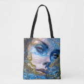 "Steel Gaze" - Vrouwen in het water Tote Bag (Voorkant)