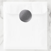 Steel Grey 2 Letter Monogram Wax Seal Stickers (Tas)