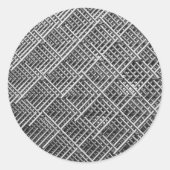Steel Grid Industrial Mesh Pattern Ronde Sticker (Voorkant)