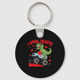 Steel harten trex dino baby jongen valentijnsdag p sleutelhanger